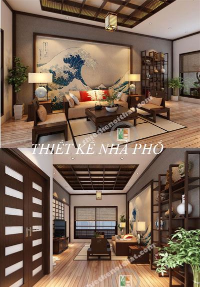 Thiết kế xây dựng nội thất nhà phố phong cách nhật bản - Anh Minh